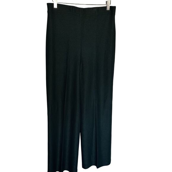 St John Marie Gray Womens Size 10 Santana Knit Pants Green Elastic Waist - Picture 1 of 7